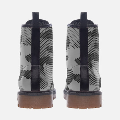 Camo Boots | Leather Camouflage in Digital Gray