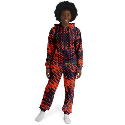 Camo Onesie | Orange and Blue Digital Camouflage