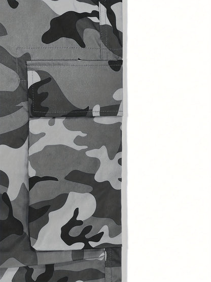 Streetwear Camo Cargo Pants with Multiple Pockets