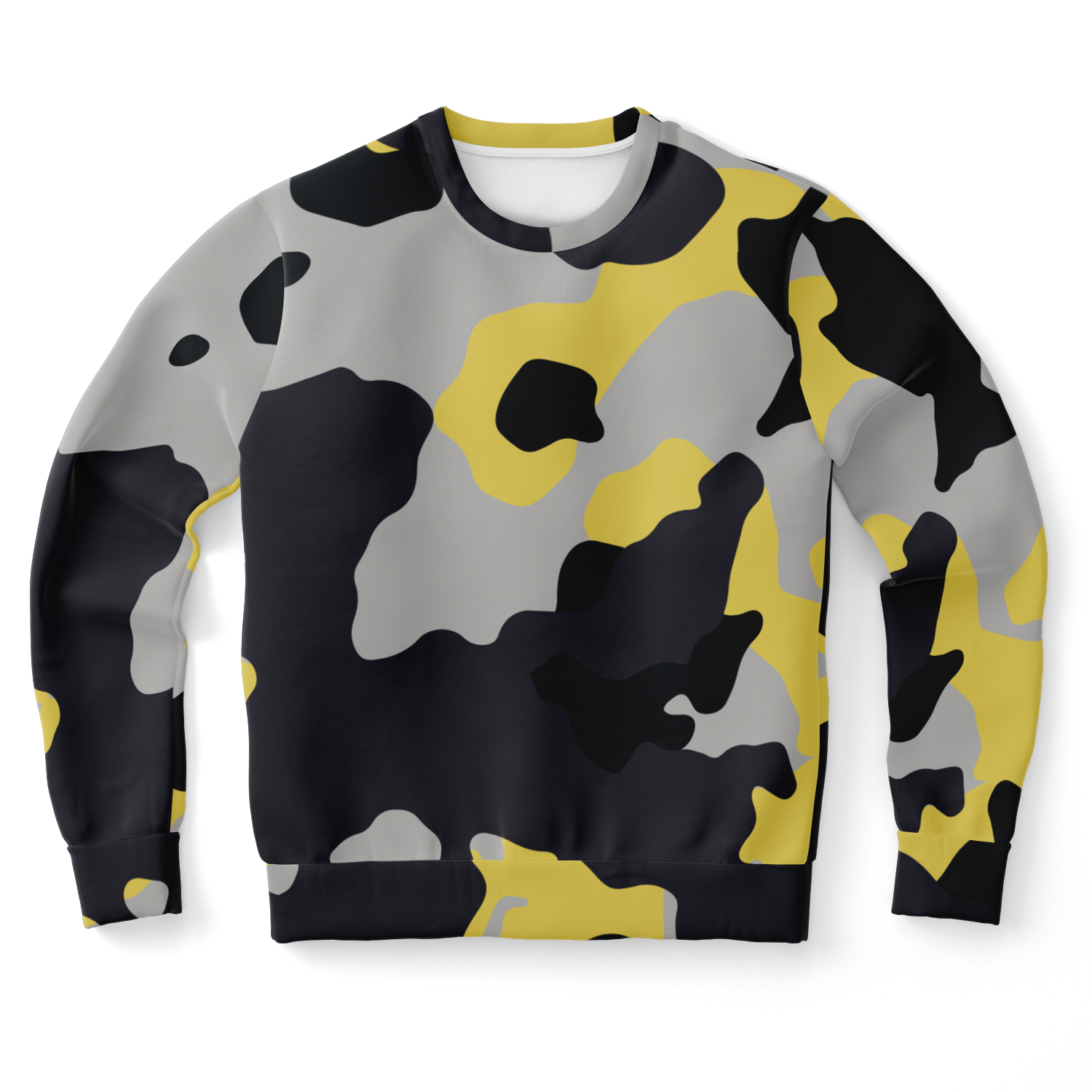 Camo Sweatshirt | Unisex | Yellow, Black & Silver Camouflage