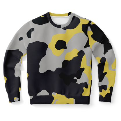 Camo Sweatshirt | Unisex | Yellow, Black & Silver Camouflage