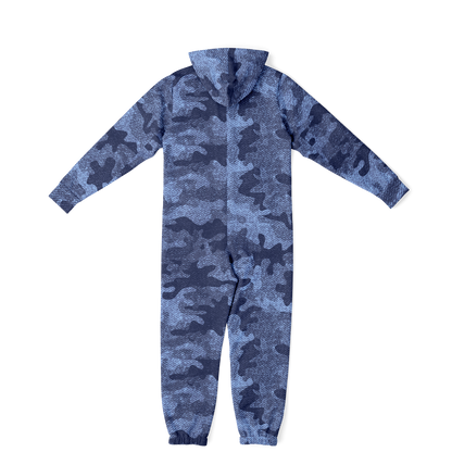 Camo Onesie | Denim Blue Camouflage