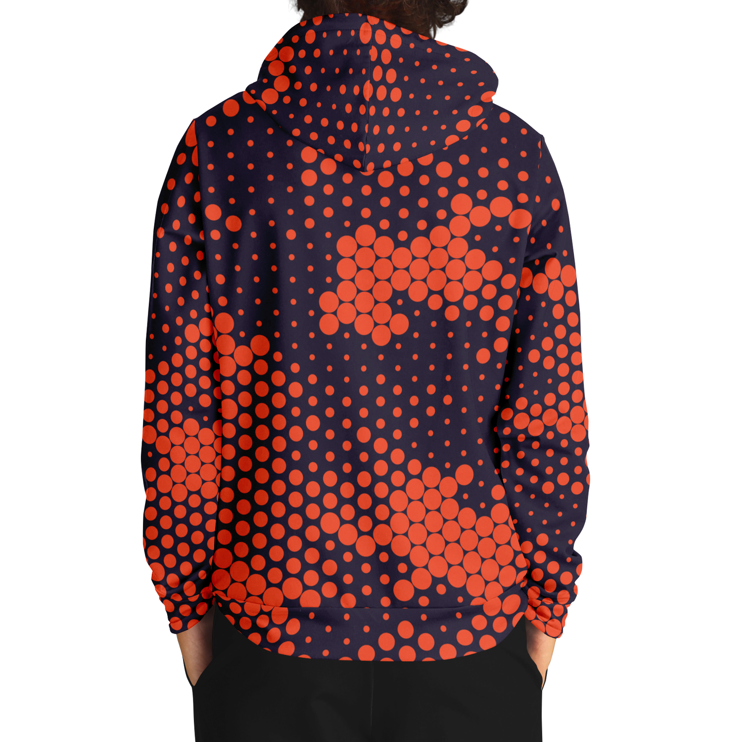 Camo Hoodie | Orange & Blue Digital Dotted Camouflage