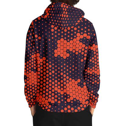 Camo Hoodie | Orange & Blue Digital Dotted Camouflage