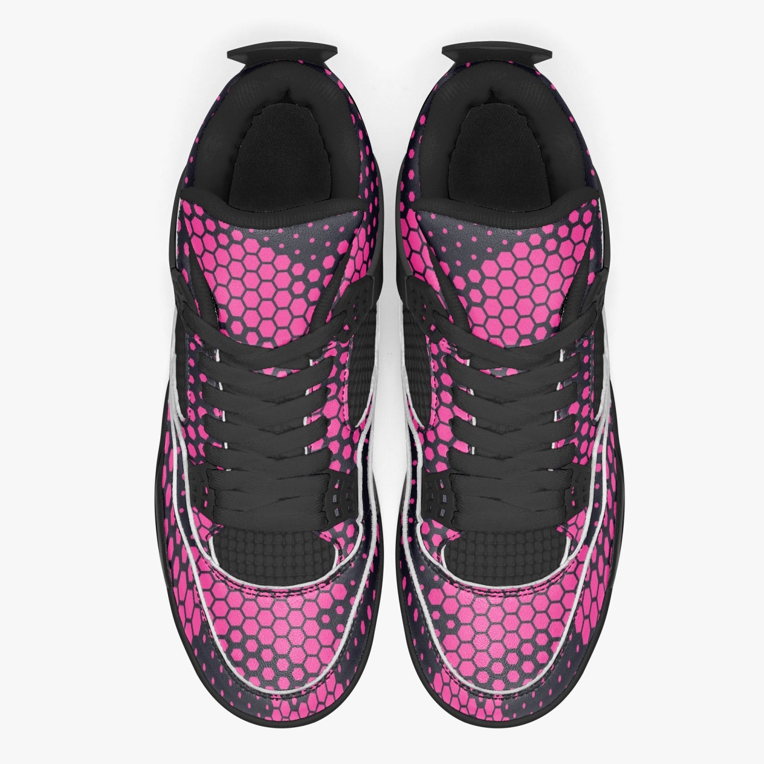 Camo Jordans AJ4 | Digital Pink Camouflage | Black Sole