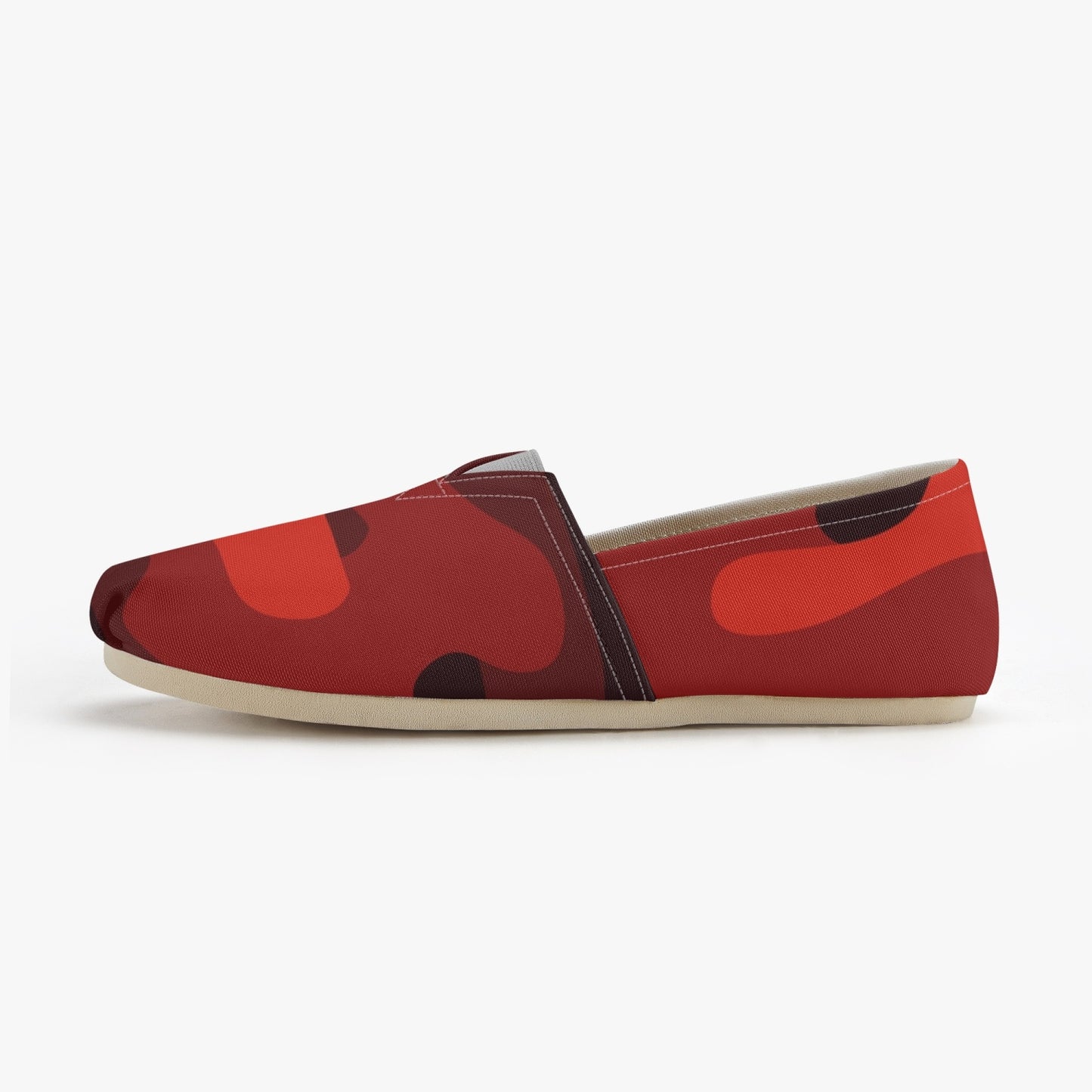 Camo Toms | Scarlet Red and Black Camouflage Canvas Shoes