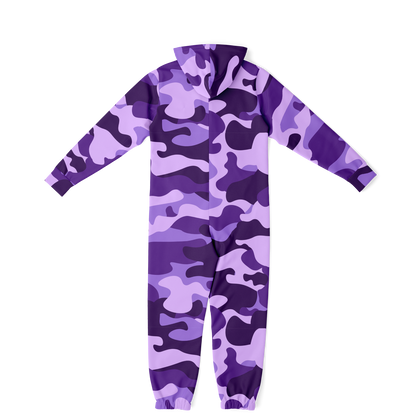 Camo Onesie | Purple, Blue and Mauve Camouflage