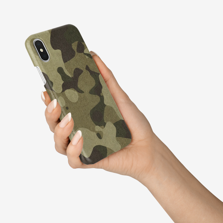 Camo Phone Case | iPhone | Green Fabric Camouflage