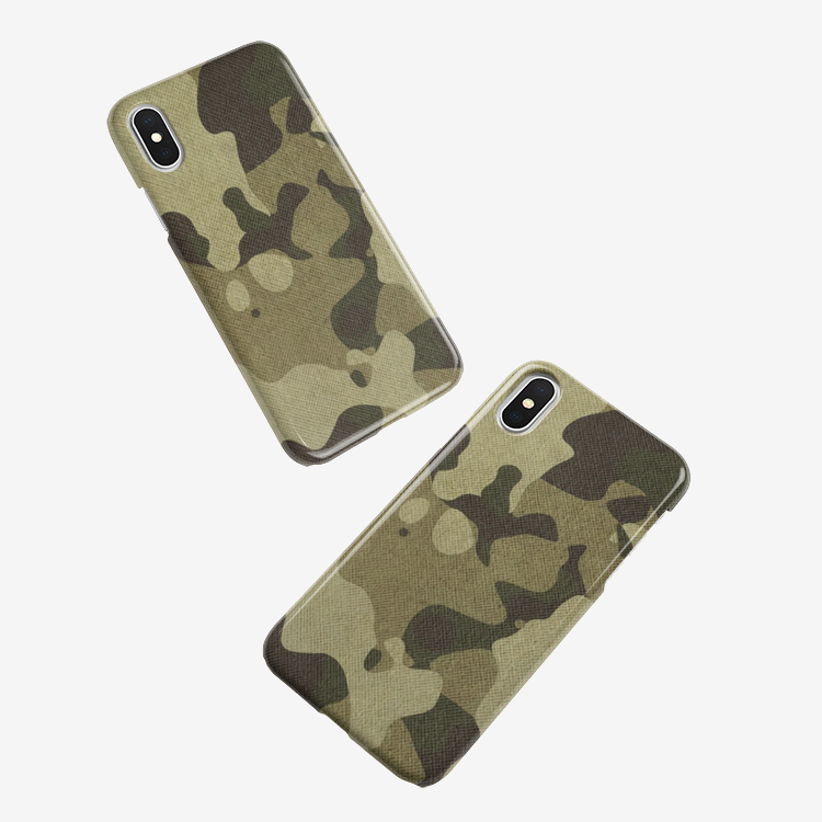 Camo Phone Case | iPhone | Green Fabric Camouflage