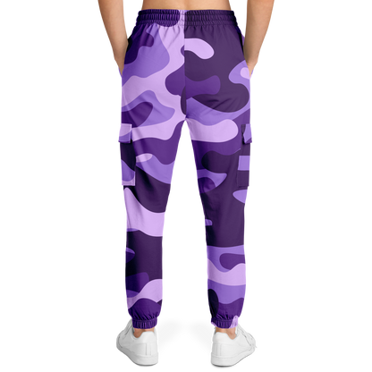 Camo Cargo Pants | Unisex | Purple, Blue & Mauve Camouflage