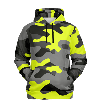 Camo Hoodie | Black, Gray & Yellow Camouflage Pullover