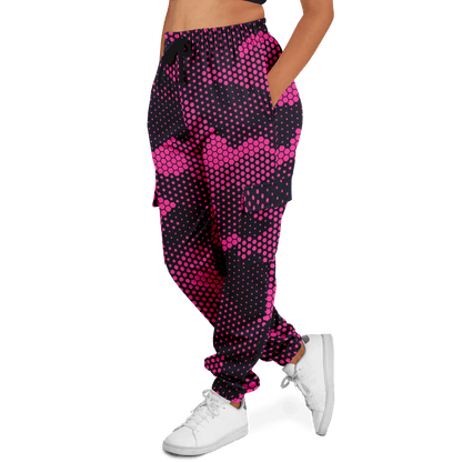 Camo Cargo Pants | Unisex | Pink Digital Dotted Hexagonal