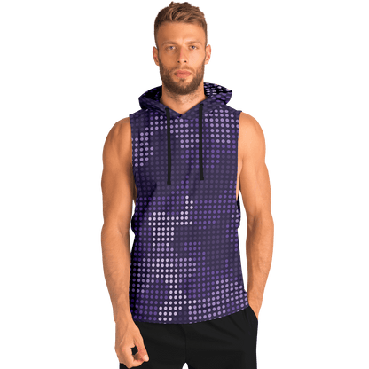 Sleeveless Hoodie | Blue Led Screen Camouflage