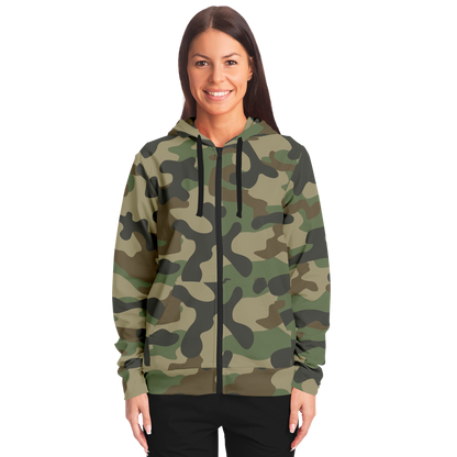 Zip-Up Hoodie | Military Brown Camouflage