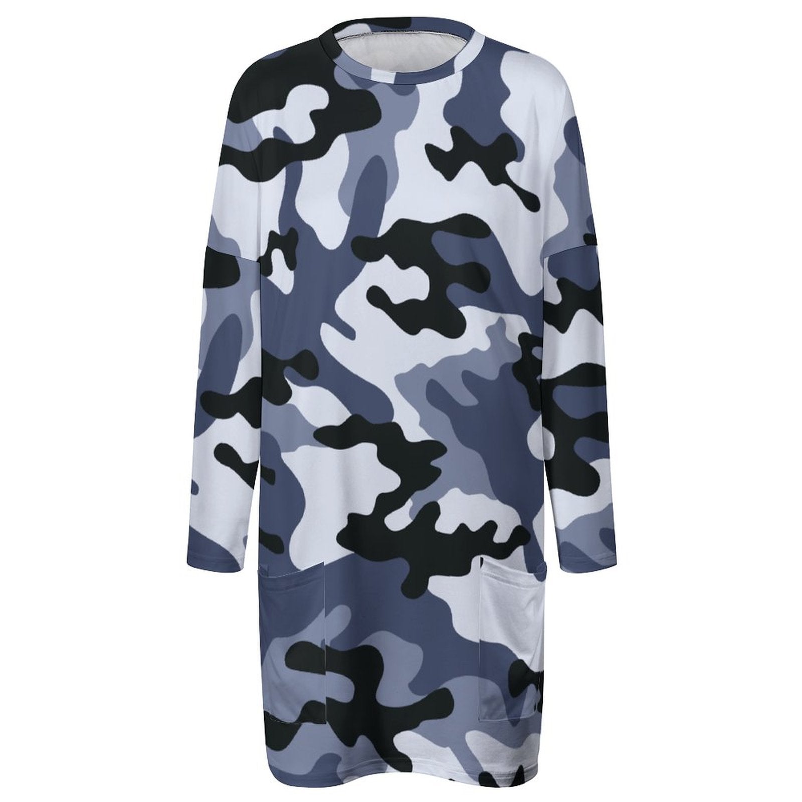 Camo Shirt | Loose Fit Long Sleeves | Light Blue