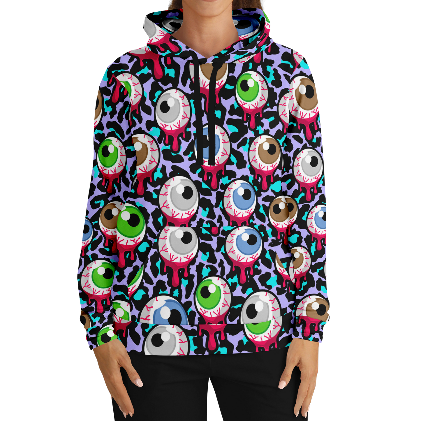 Zombie Hoodie | Bloody Alien Eyeballs, Creepy & Psychedelic