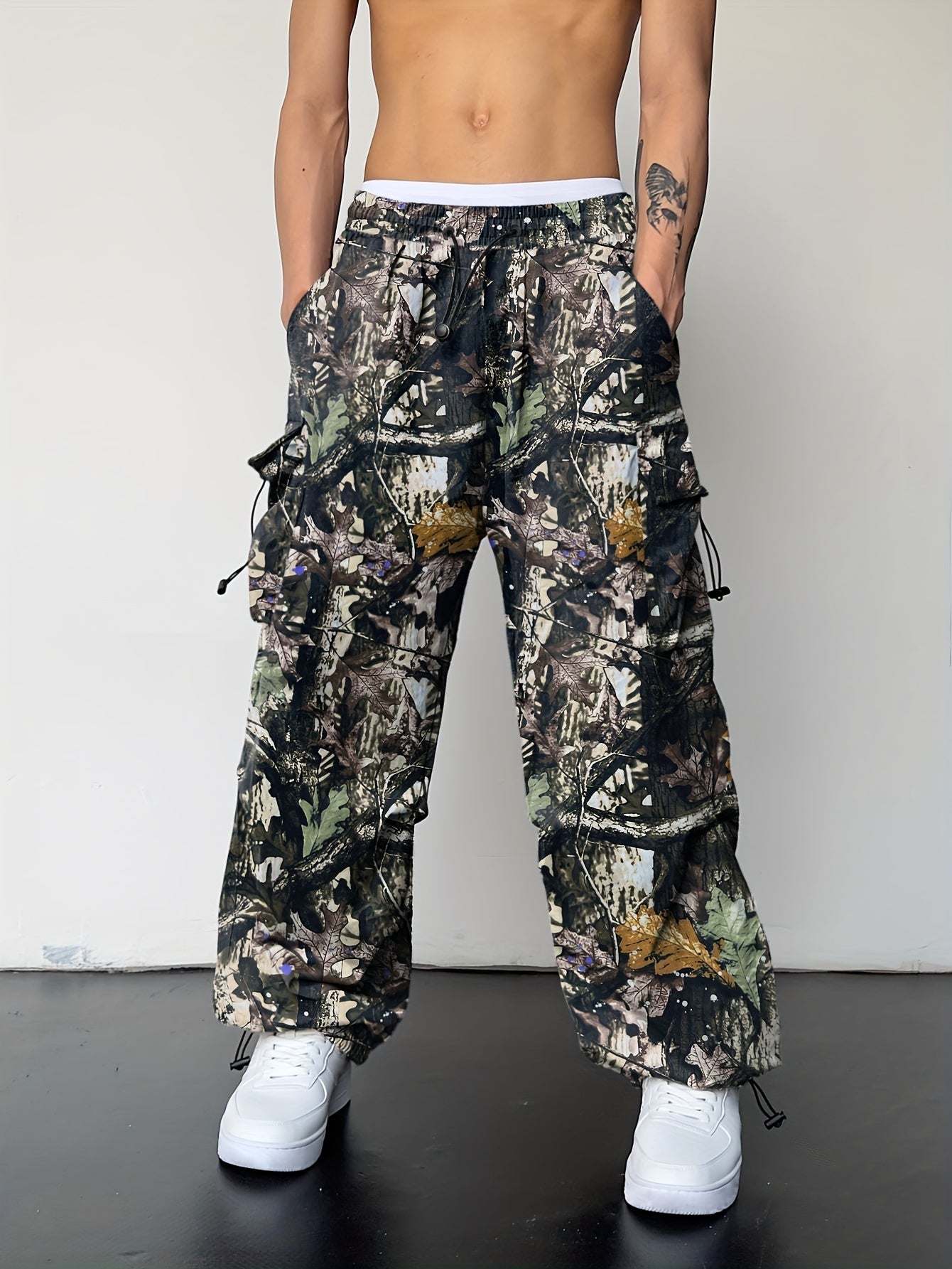 Men's Camo Cargo Pants | Loose Fit With Multiple Pockets