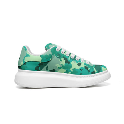 Oversized McQueen Sneakers | Cyan Green Camo