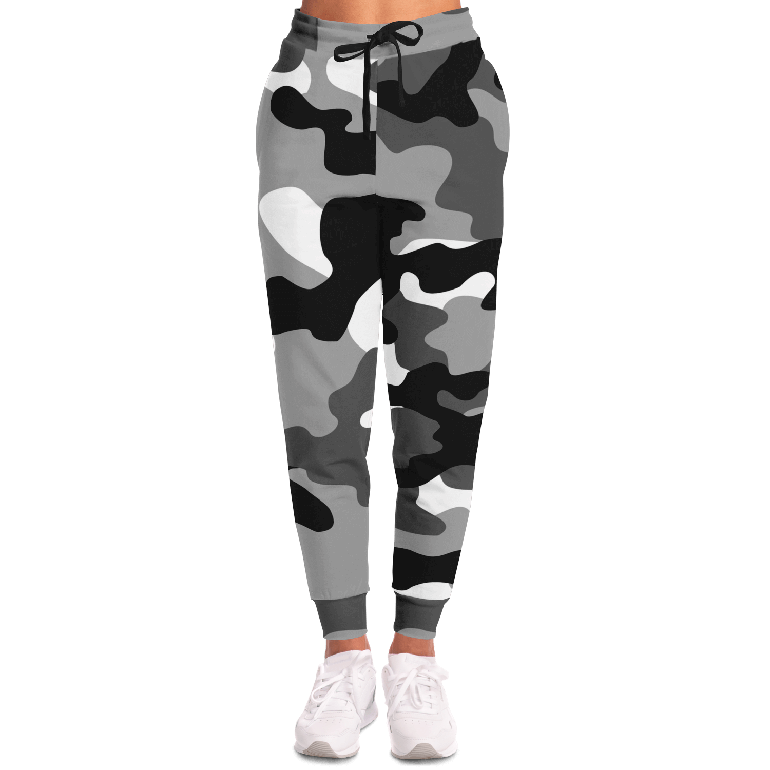 Camo Sweatpants | Unisex | Black, White & Gray Camouflage