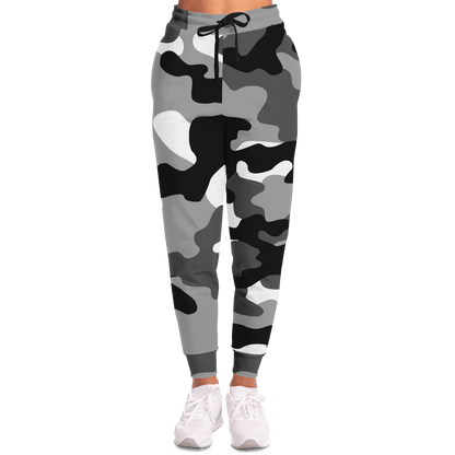 Camo Sweatpants | Unisex | Black, White & Gray Camouflage