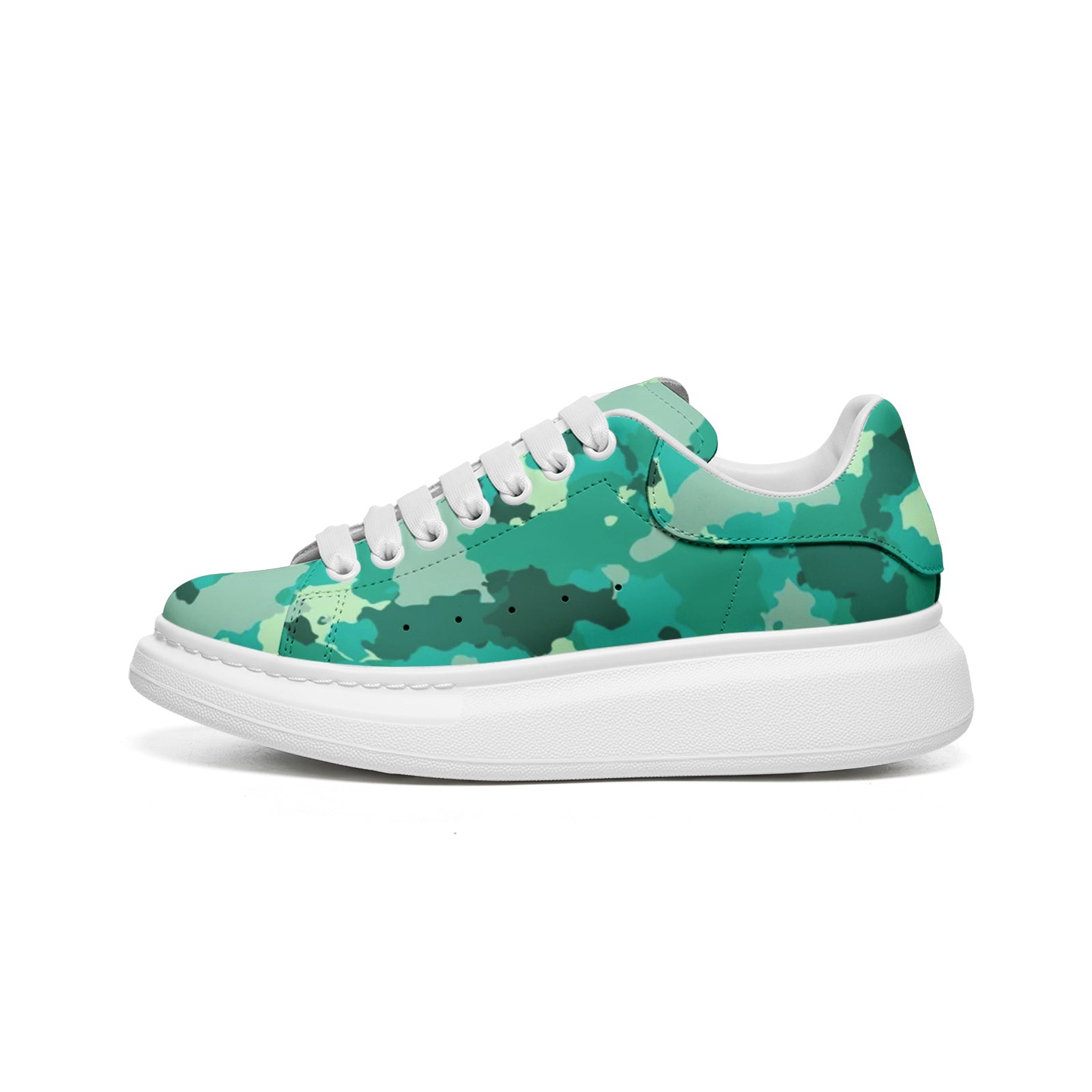 Oversized McQueen Sneakers | Cyan Green Camo