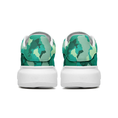 Oversized McQueen Sneakers | Cyan Green Camo