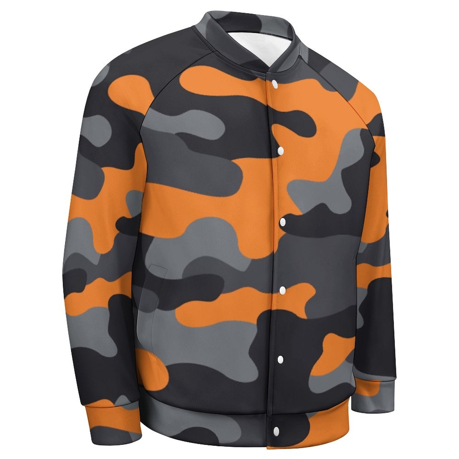 Men's Camo Jacket | Orange, Gray & Black Camouflage