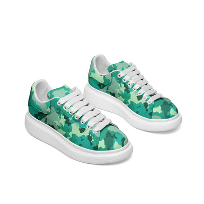 Oversized McQueen Sneakers | Cyan Green Camo