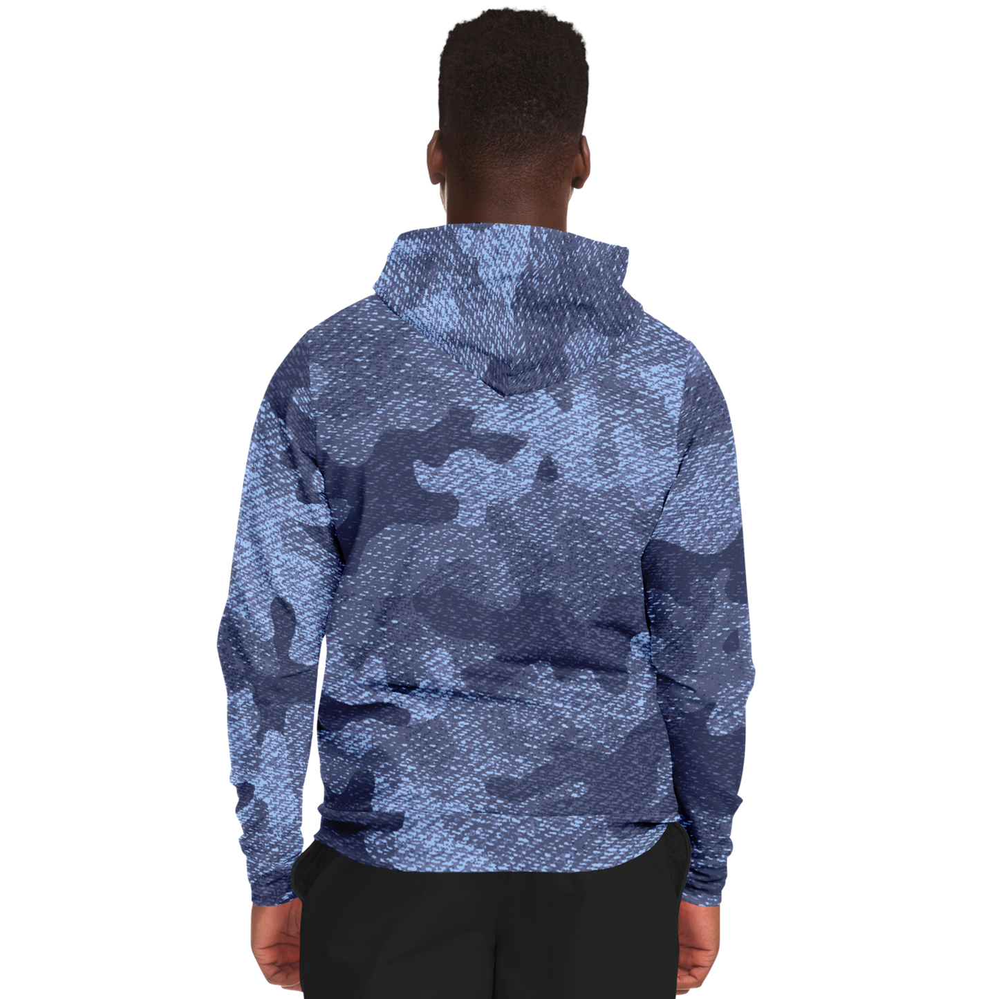 Zip-Up Hoodie | Denim Blue Camouflage