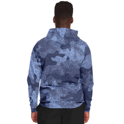 Zip-Up Hoodie | Denim Blue Camouflage