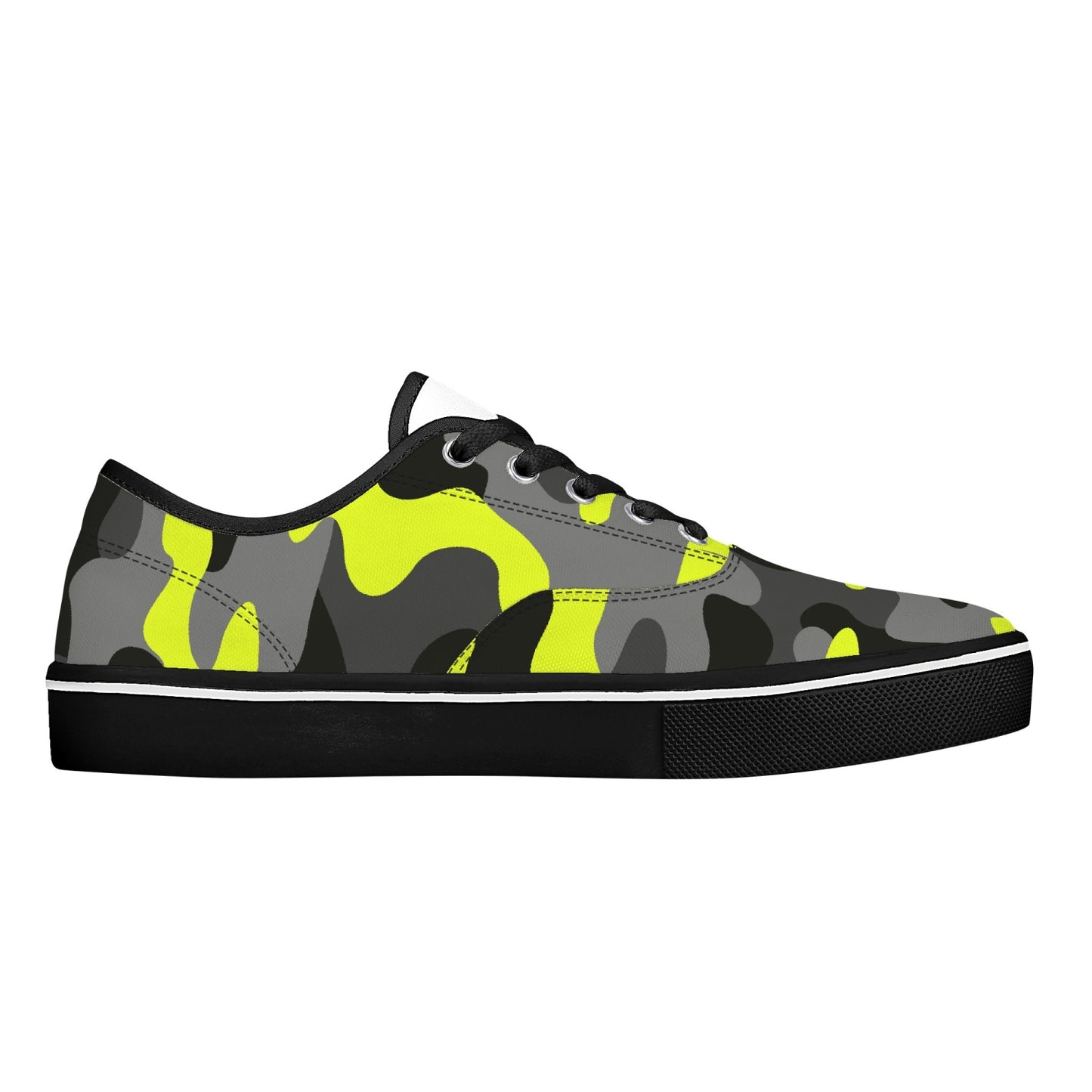 Camo Skate Shoes | Yellow, Black, and Gray Camouflage