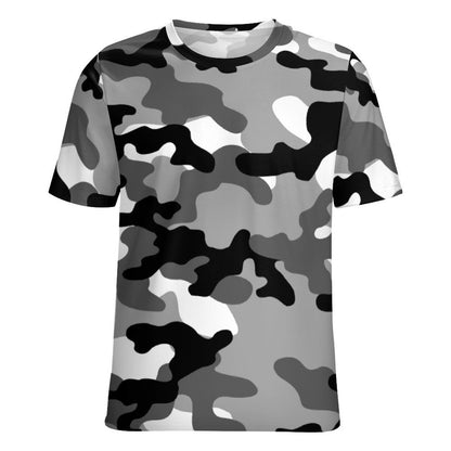 Camo Shirt | Black, White & Gray Camouflage T