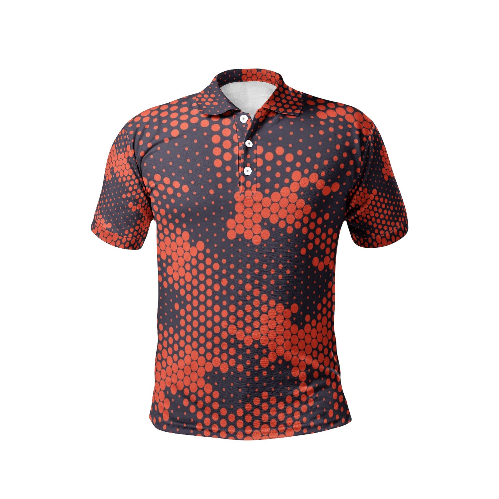 Camo Golf Shirt | Orange & Blue Digital Camouflage