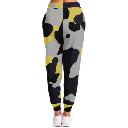 Camo Joggers | Unisex | Yellow, Black & Silver Camouflage