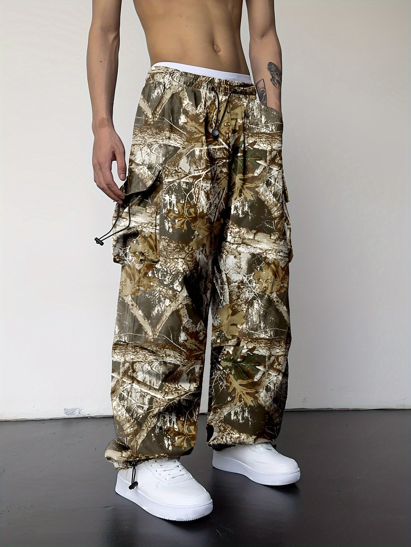 Men's Camo Cargo Pants | Loose Fit With Multiple Pockets