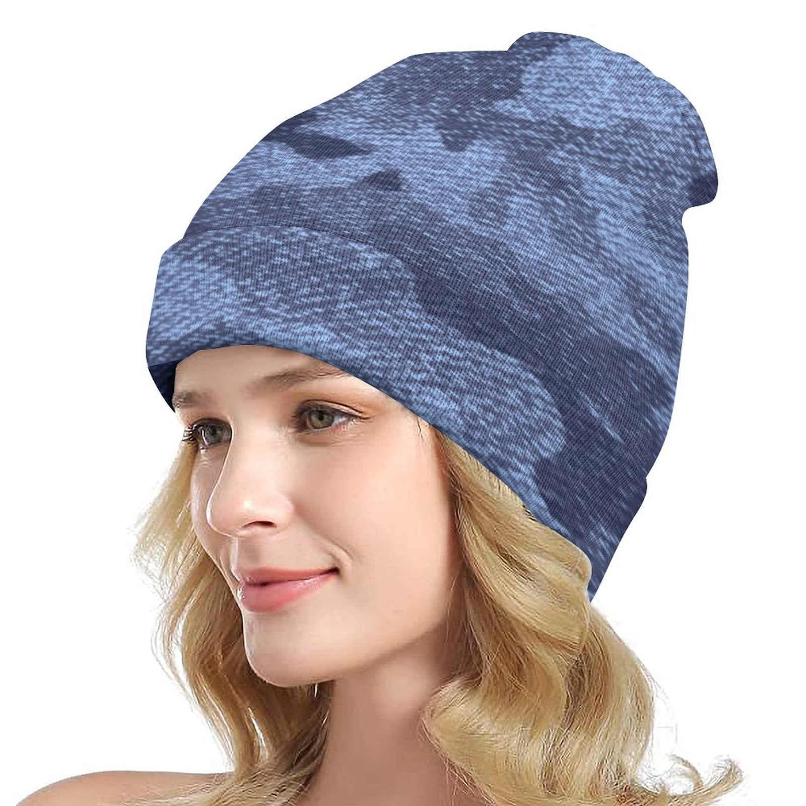 Camo Beanie | Denim Blue Camouflage