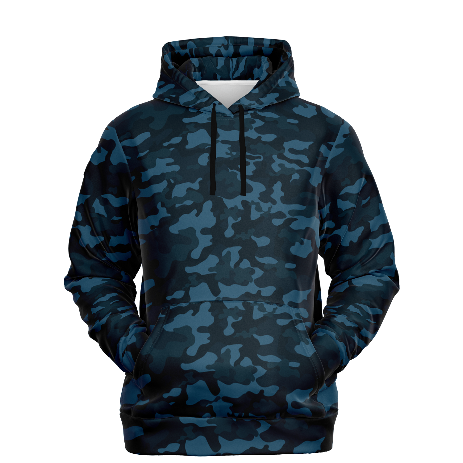 Dark Blue Camo Hoodie | Army-Inspired Camouflage