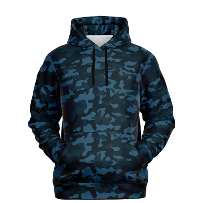 Dark Blue Camo Hoodie | Army-Inspired Camouflage