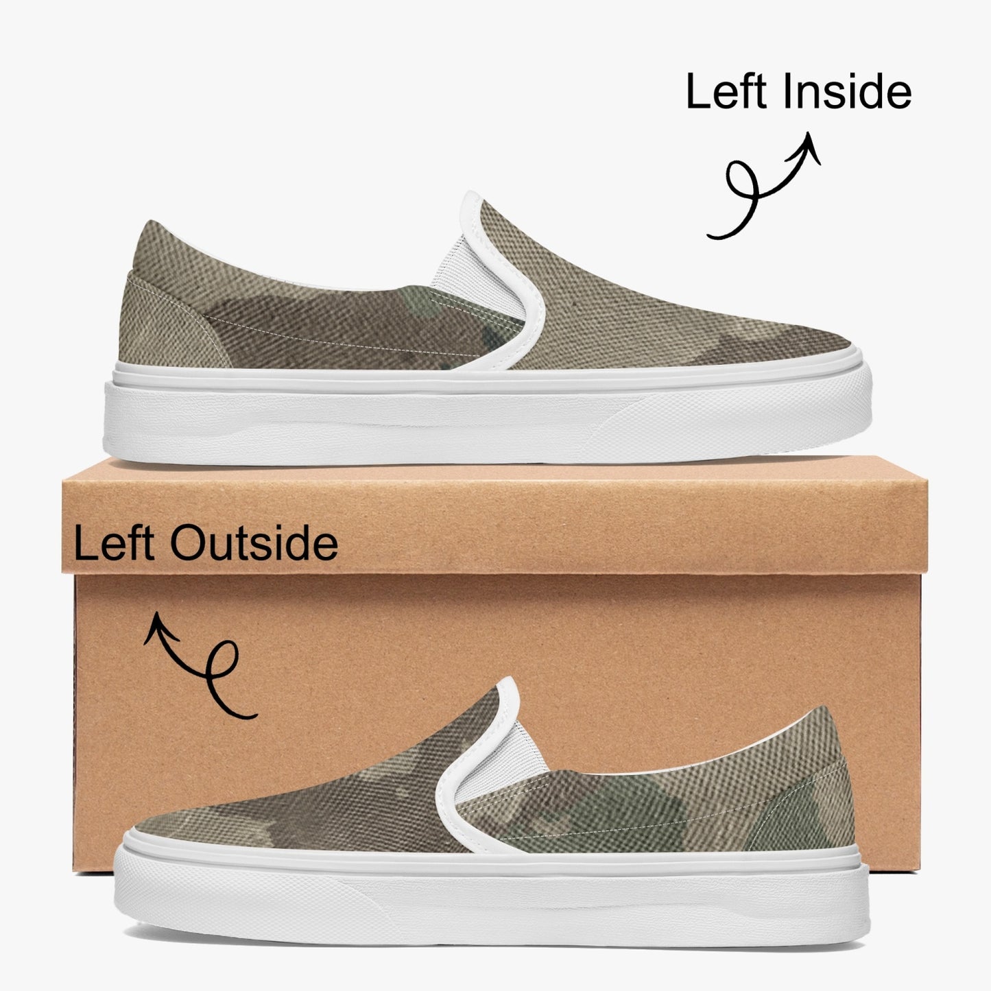 Camo Slip-On Shoes | Dirty Brown Camouflage