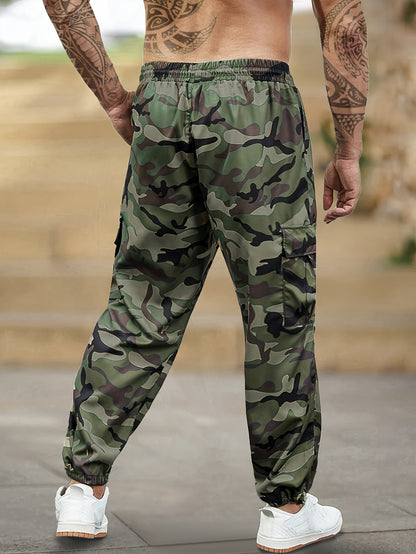 Men's Camo Cargo Pants With Side Pockets