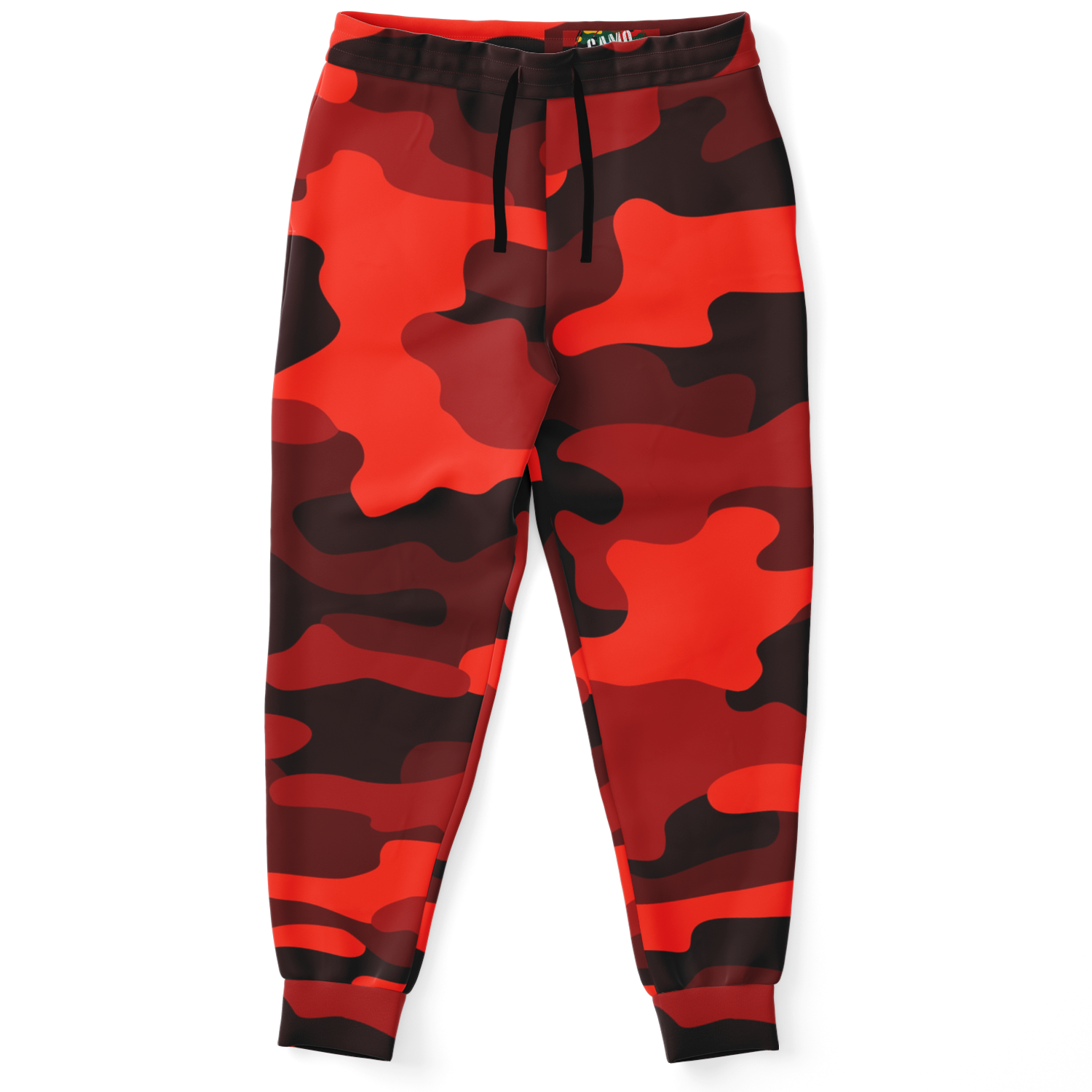 Camo Joggers | Unisex | Scarlet Red & Black