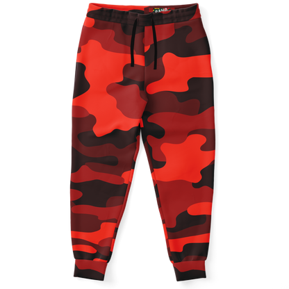 Camo Joggers | Unisex | Scarlet Red & Black