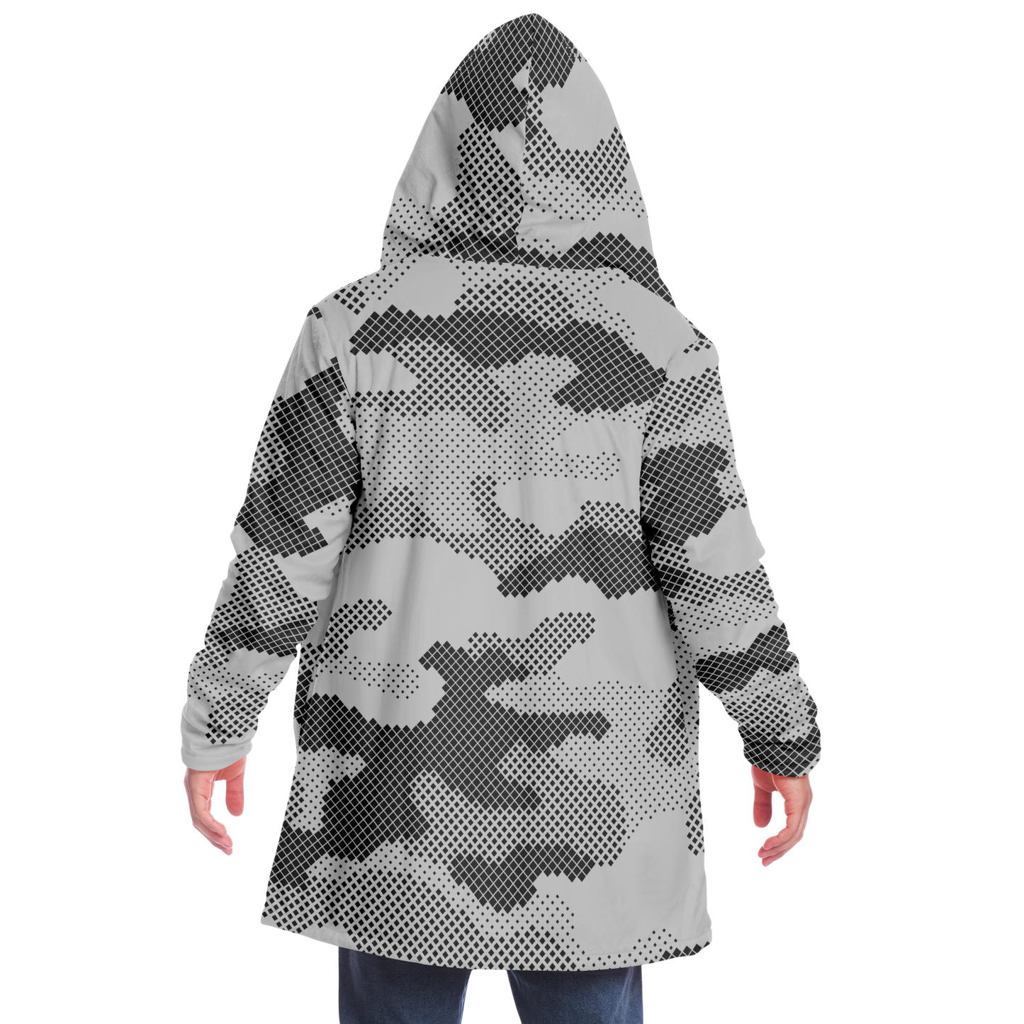 Camo Cloak | Gray Digital Camouflage | Microfleece