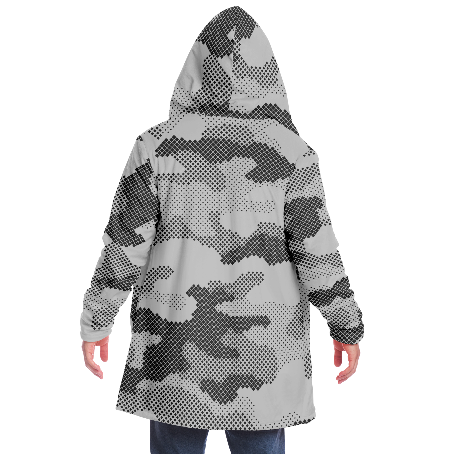 Camo Cloak | Gray Digital Camouflage | Microfleece