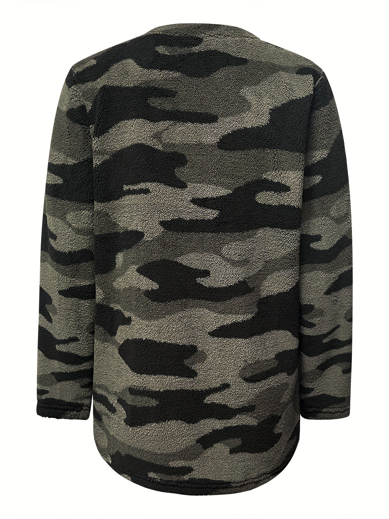 Women'S Camo Sweatshirt | Casual Crew Neck Long Sleeve with Pocket