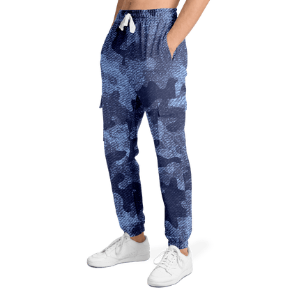 Camo Cargo Pants | Unisex | Blue Denim Camouflage