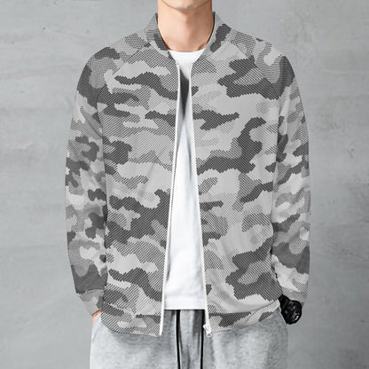 Camo Shirt | Raglan Zip-up | Digital Gray