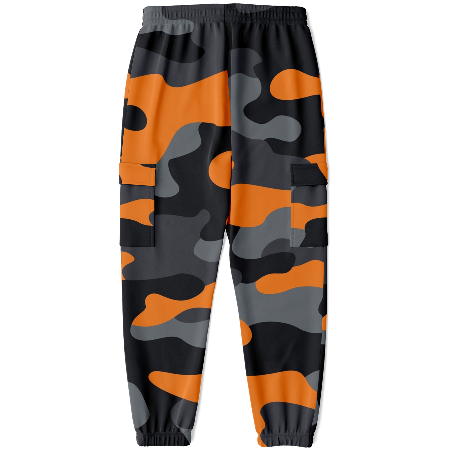 Camo Cargo Pants | Unisex | Orange, Gray & Black Camouflage