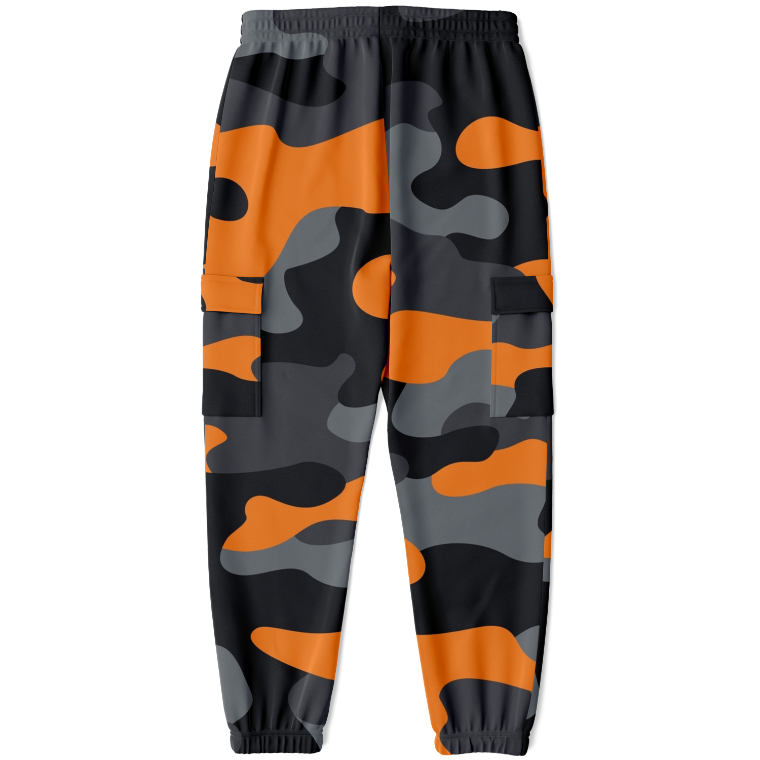 Camo Cargo Pants | Unisex | Orange, Gray & Black Camouflage