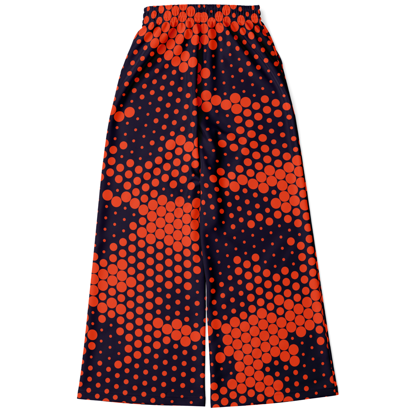 Camo Wide Leg Pants | Orange & Blue Digital Camouflage